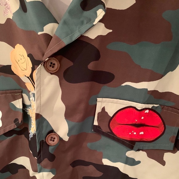 Army camouflage windbreaker jacket S/M - Picture 7 of 9